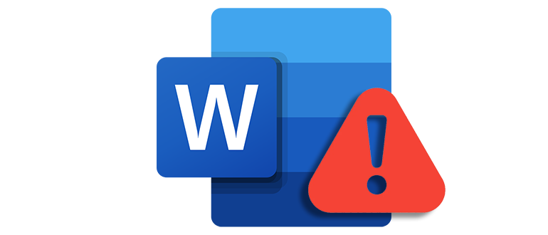 Значок, информирующий о неудачной попытке активировать Word